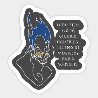 Hades (white outline) Sticker